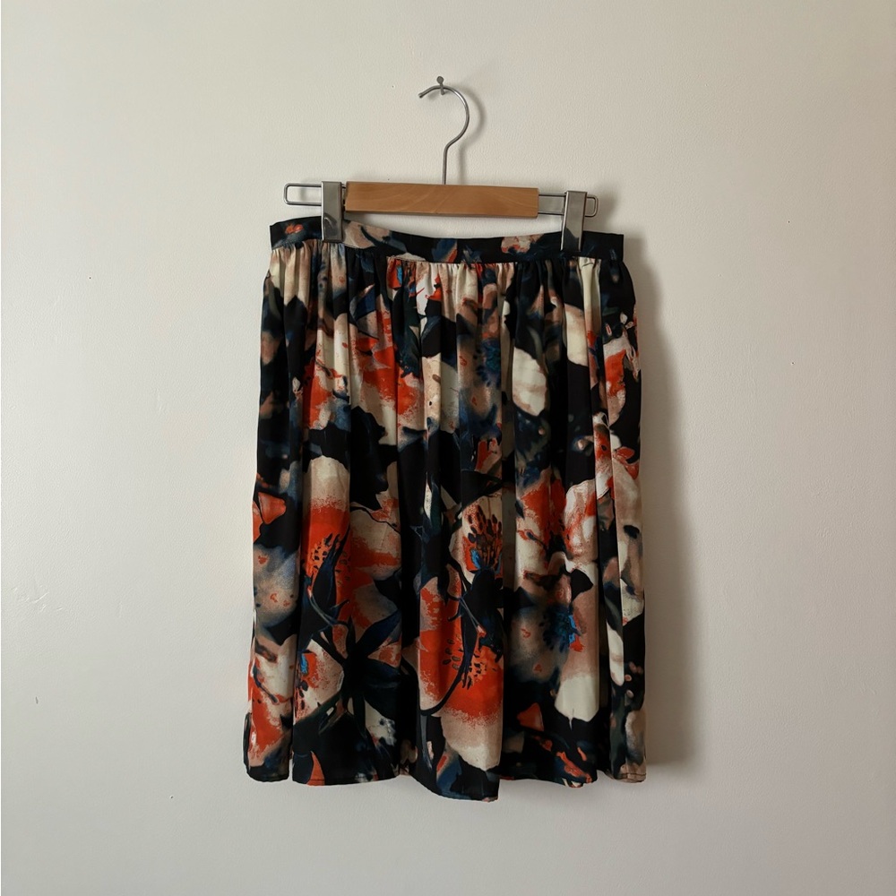 Floral midi skirt
